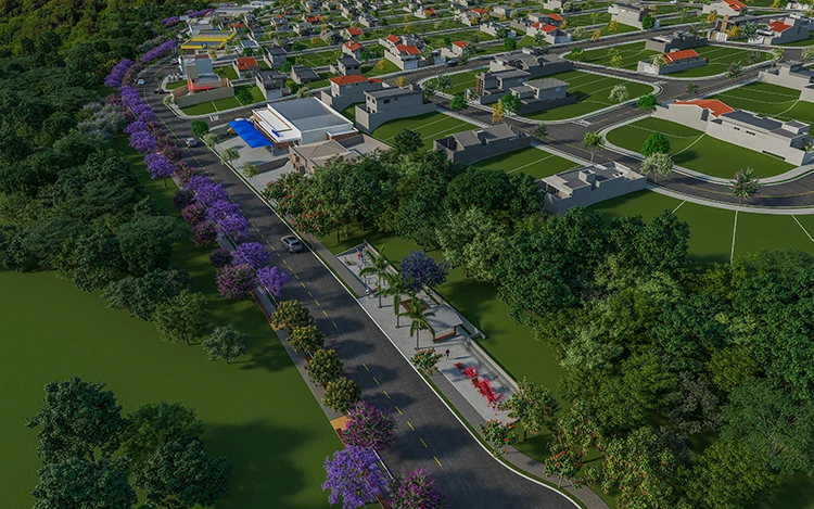 Parque linear do loteamento Jardim São Francisco em Campo Limpo Paulista
